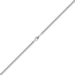 3mm Zopfkette Kette Collier aus 585 Gold Weißgold, Goldkette, 60cm