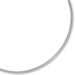 3mm Zopfkette Kette Collier aus 750 Gold Weißgold Goldkette 45cm Unisex