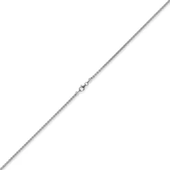 2mm Zopfkette Kette Collier aus 585 Gold Weißgold, Goldkette, 55cm
