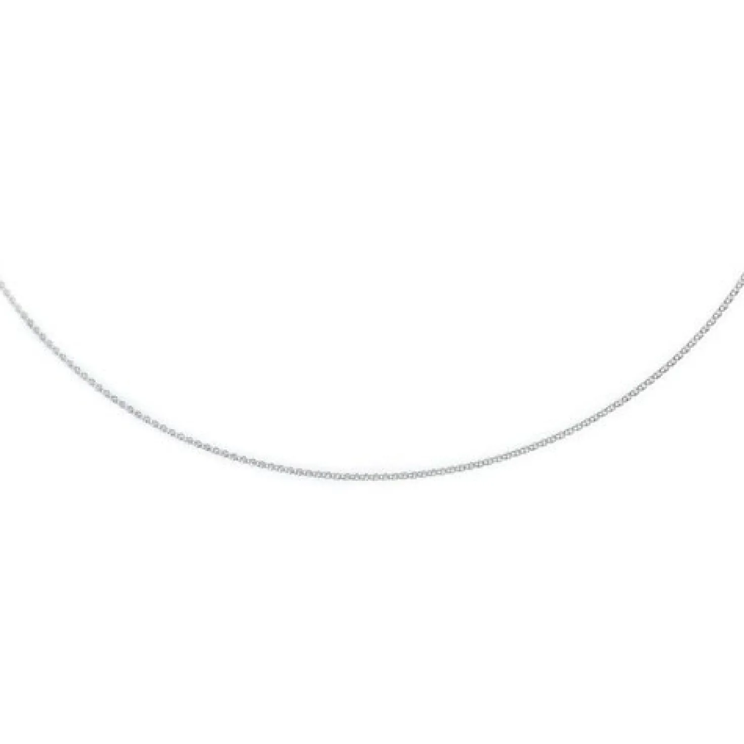 2mm Zopfkette Kette Collier, 750 Gold Weißgold, Goldkette 45cm