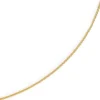 2mm Zopfkette Kette Collier, 750 Gold Gelbgold, Goldkette 55cm, Unisex