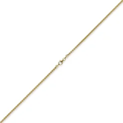 2mm Zopfkette Kette Collier, 750 Gold Gelbgold, Goldkette 55cm, Unisex