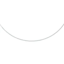 2mm Zopfkette Kette Collier, 750 Gold Weißgold, Goldkette 55cm, Unisex