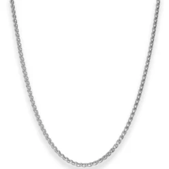 2,5mm Zopfkette Silberkette Collier Halskette aus 925 Silber rhodiniert 60cm
