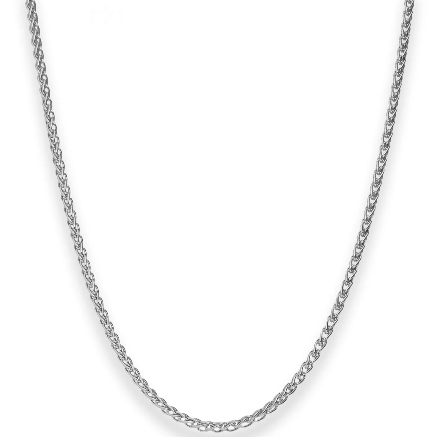 2,5mm Zopfkette Silberkette Collier Halskette aus 925 Silber rhodiniert 60cm