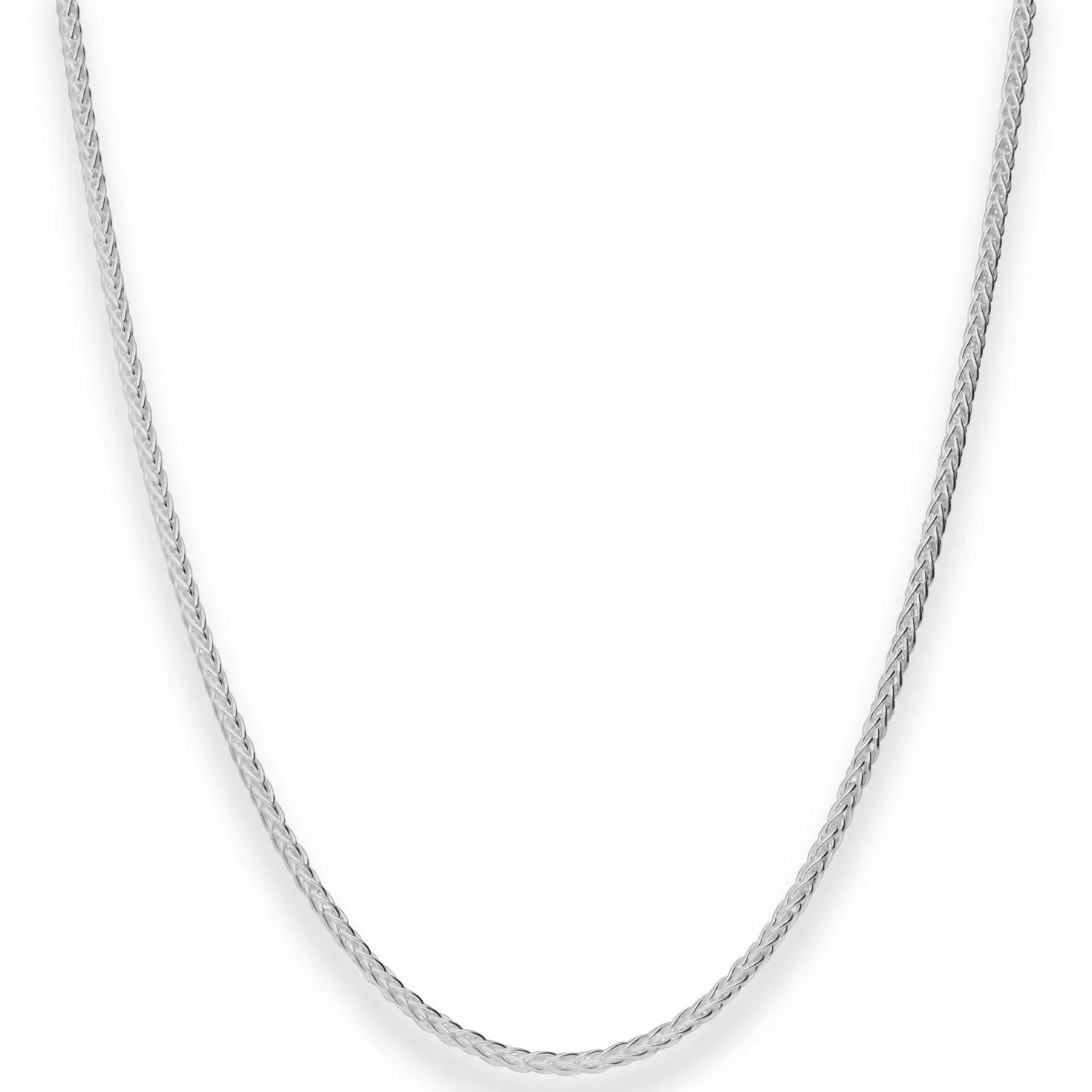 2mm Zopfkette Silberkette Collier Halskette aus 925 Silber 42cm