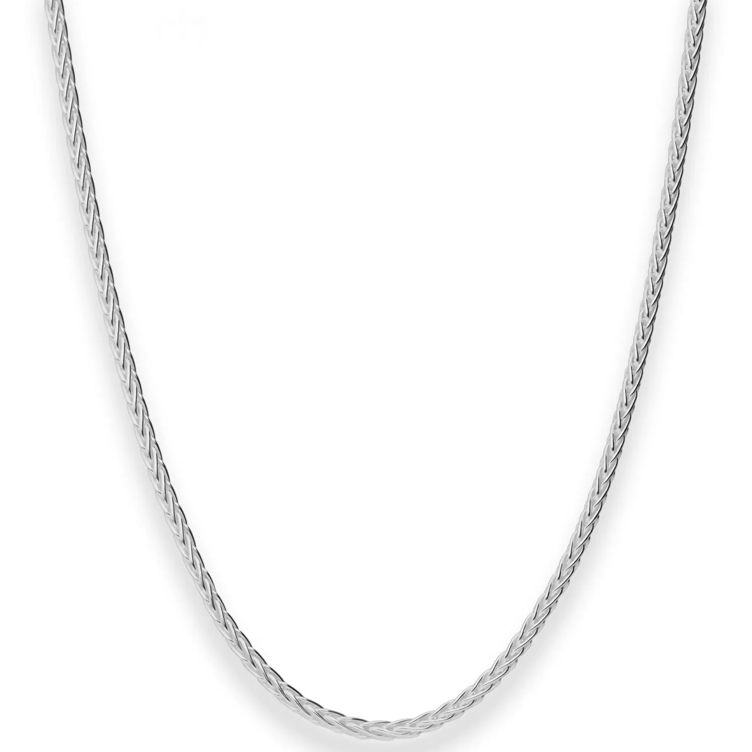2,6mm Zopfkette Silberkette Collier Halskette aus 925 Silber 50cm