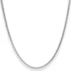 2,1mm Zopfkette Silberkette Collier Halskette aus 925 Silber rhodiniert 70cm