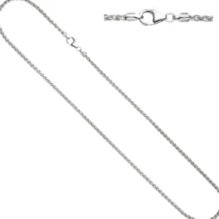 2,2mm Zopfkette Zopf Kette Collier, 925 Silber, Silberkette, 50cm