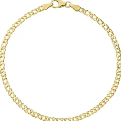 2,7mm Zwillingspanzerarmband Armband Armschmuck aus 333 Gelbgold 19cm