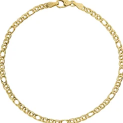 3mm Zwillings-Panzerarmband Armband Armschmuck aus 585 Gold Gelbgold 19cm