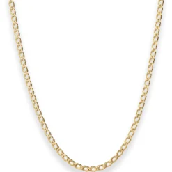 2,1mm Zwillingspanzerkette Collier Halskette aus 585 Gold Gelbgold 60cm