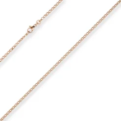 2,1mm Zwillingspanzerkette Collier Halskette aus 585 Gold Rotgold 40cm