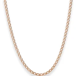 2,1mm Zwillingspanzerkette Collier Halskette aus 585 Gold Rotgold 38cm