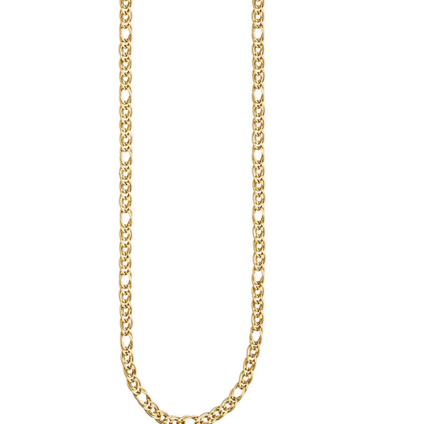 3mm Zwillings-Panzerkette Kette Collier Halskette aus 585 Gold Gelbgold 45cm