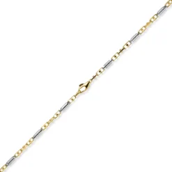 Monte Carlo Armband aus 585 Gold Gelbgold Weißgold massiv bicolor 19cm Herren