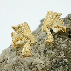 Nofretete - Ohrschmuck Ohrstecker Stecker aus 333 Gelbgold Damen Goldohrstecker