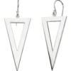 Ohrhaken moderne Ohrhänger 20,2x56,3mm Ohrringe Dreiecke aus 925 Silber