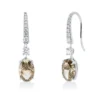 Ohrhänger aus 750 Gold Weißgold 20 Diamanten 4,56ct 27,7x6,3mm 4er-Krappe