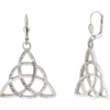 Ohrhänger Triquetra aus 925 Silber rhodiniert mattiert Ohrringe Silberohrringe