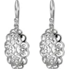 Ohrhänger 12,5x32,7mm aus 925 Silber mit Ornament aus Herzen Ohrringe Ohrschmuck