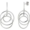 Ohrhänger 25,2x46,1mm Hängerstecker 3 dünne Ringe aus 925 Silber Ohrringe