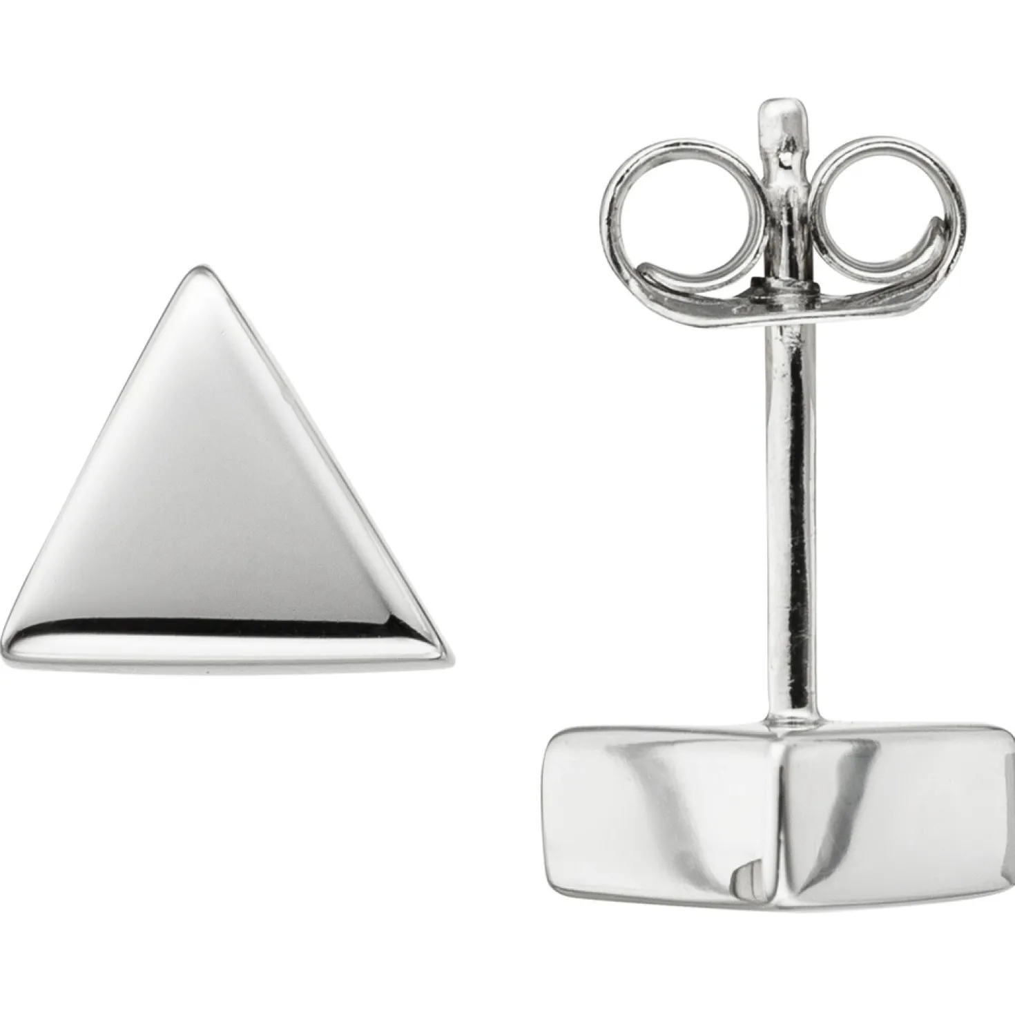 Ohrhänger 11,5x29mm Hänger-Stecker 2 Dreiecke dreieckig 2-teilig 925 Silber