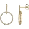 Ohrhänger 14,6x22,5mm Kreis mit 60 Brillanten 0.26Ct 585 Gelbgold Ohrringe
