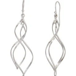 Ohrhänger 13,7x62,4mm Ohrringe Ohrhaken925 Silber rhodiniert Damen