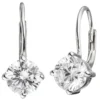 Ohrringe Boutons Ohrhänger 8,4x18,3mm mit Zirkonia weiß 925 Silber Damen