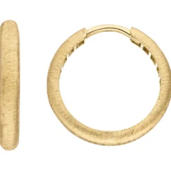 Ohrringe Creolen aus 333 Gold Gelbgold 18,4x2,9mm Goldcreolen mattiert