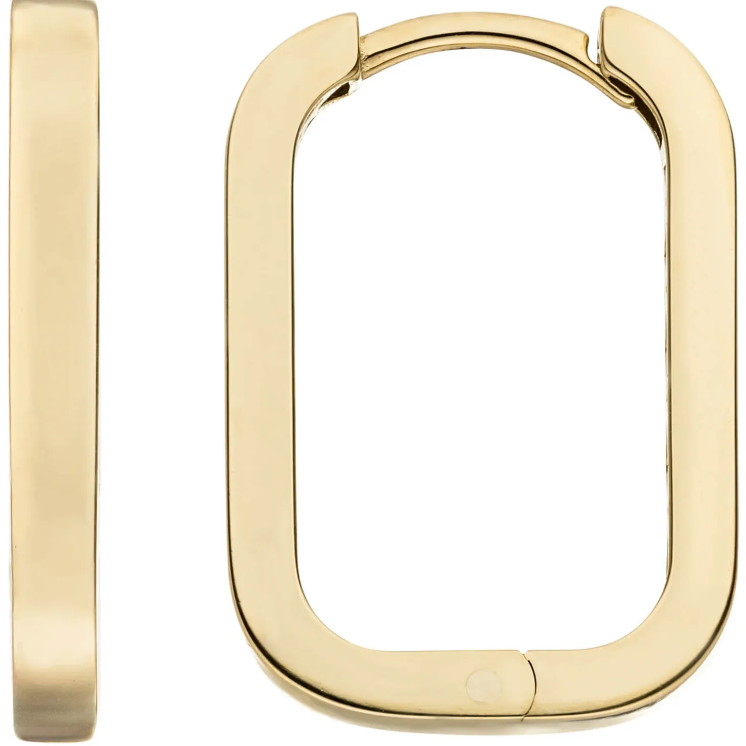 Ohrringe Creolen aus 333 Gold Gelbgold 18,9x2,3mm flach oval glänzend