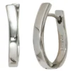 Ohrringe Creolen Creole 16,5mm aus 925 Silber rhodiniert Klappmechanik