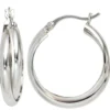 Ohrringe Creolen Creole 23,3mm aus 925 Silber rund rhodiniert Damen