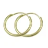 Ohrringe Creolen Creole 15mm, 375 Gold Gelbgold, glänzend, Damen