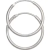 Ohrringe Creolen 20mm aus 585 Gold Weißgold rund dünn Ohrschmuck Damen