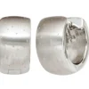 Ohrringe Creolen 13,8mm 925 Silber breit Ohrschmuck Glitzereffekt