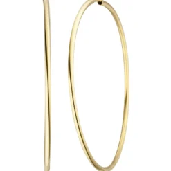 Ohrringe Creolen 57,7x1,7mm aus 585 Gold Gelbgold rund glänzend schlicht Damen