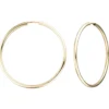 Ohrringe Creolen 38x1,7mm aus 585 Gold Gelbgold rund glänzend schlicht Damen