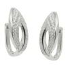 Ohrringe Creolen 26x11mm mit Zirkonia 925 Silber rhodiniert Ohrschmuck