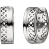 Ohrringe Creolen 15,6x5,1mm mit 10 Zirkonia weiß 925 Silber vergoldet bicolor