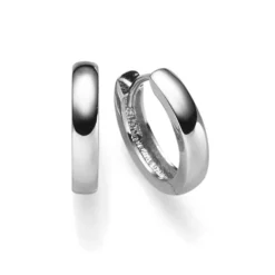 Ohrringe Creolen 2,5x13,5mm Ohrschmuck aus 585 Gold Weißgold schlicht glänzend