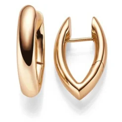 Ohrringe Creolen 28x6mm Ohrschmuck aus 750 Gold Rotgold spitzoval glänzend