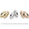 Ohrringe Creolen 28x6mm Ohrschmuck aus 585 Gold Weißgold spitzoval glänzend