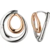 Ohrringe Creolen 17,5x15,9mm 925 Silber teilvergoldet bicolor Ohrschmuck Damen