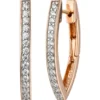 Ohrringe Creolen 2,7x24,9mm spitzoval mit Zirkonia 925 Silber rotgold vergoldet