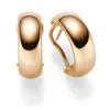 Ohrringe Halbcreolen Ohrschmuck 21,5x7,5mm 585 Gold Rotgold schlicht glänzend