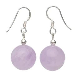 Ohrringe Ohrhänger aus Amethyst & 925 Silber, lavendel