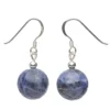 Ohrringe Ohrhänger aus echtem Sodalith & 925 Silber, violett-blau