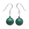 Ohrringe Ohrhänger aus echtem Malachit grün & 925 Silber, Ohrschmuck